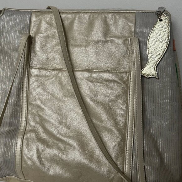 Vintage 80s Sharif Shoulder Tropical Fish Multicolored Purse Handbag - Picture 8 of 16